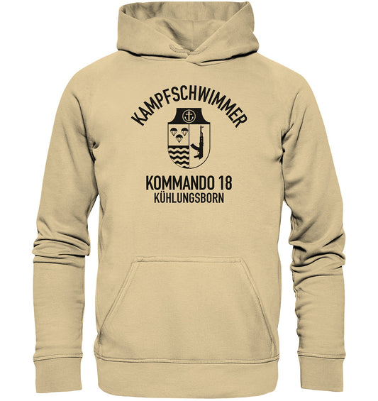 DDR Ostalgie Kapuze / Hoodie Unisex • DDR KAMPFSCHWIMMER KÜHLUNGSBORN - hell