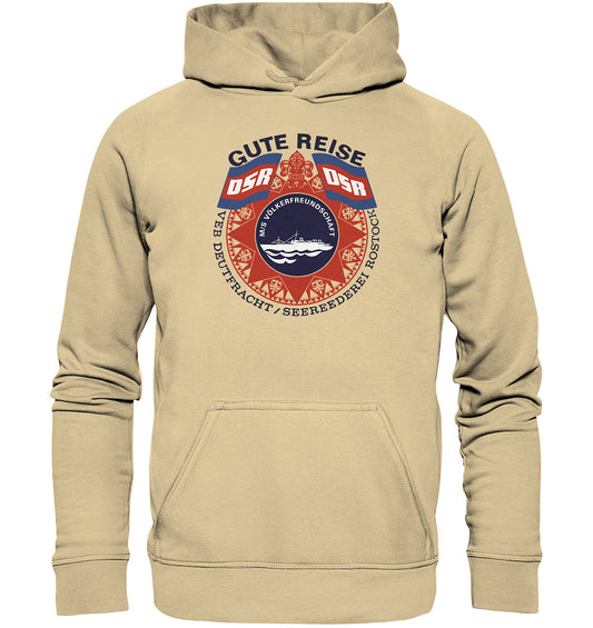DDR Ostalgie Kapuze / Hoodie Unisex • MS VÖLKERFREUNDSCHAFT- hell