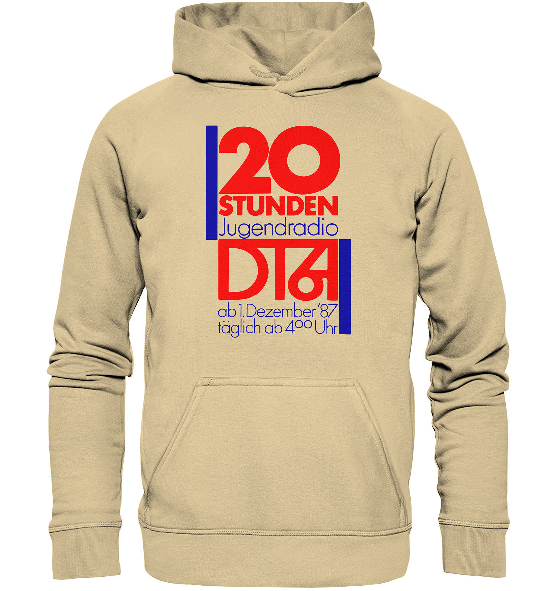 DDR Ostalgie Kapuze / Hoodie Unisex • 20 STUNDEN JUGENDRADIO DT64