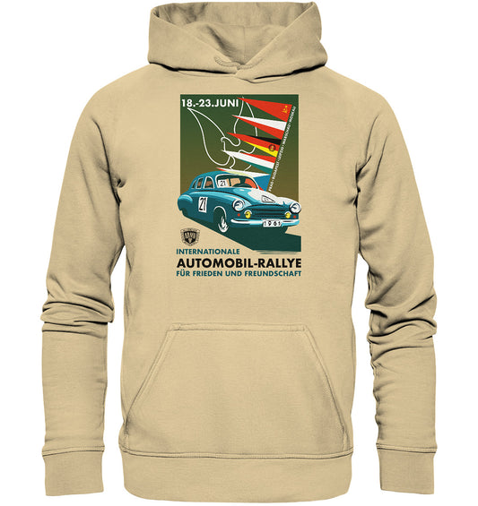 DDR Ostalgie Kapuze / Hoodie Unisex • INTERNATIONALE RALLYE WARTBURG 1961 (ORIGINAL-PLAKAT)