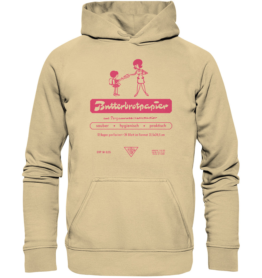 DDR Ostalgie Kapuze / Hoodie Unisex • DDR-BUTTERBROTPAPIER