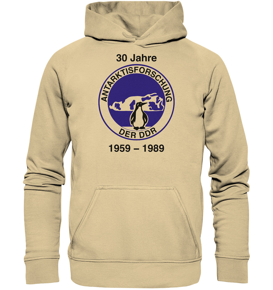 DDR Ostalgie Kapuze / Hoodie Unisex • 30 JAHRE ANTARKTISFORSCHUNG DER DDR - 1989