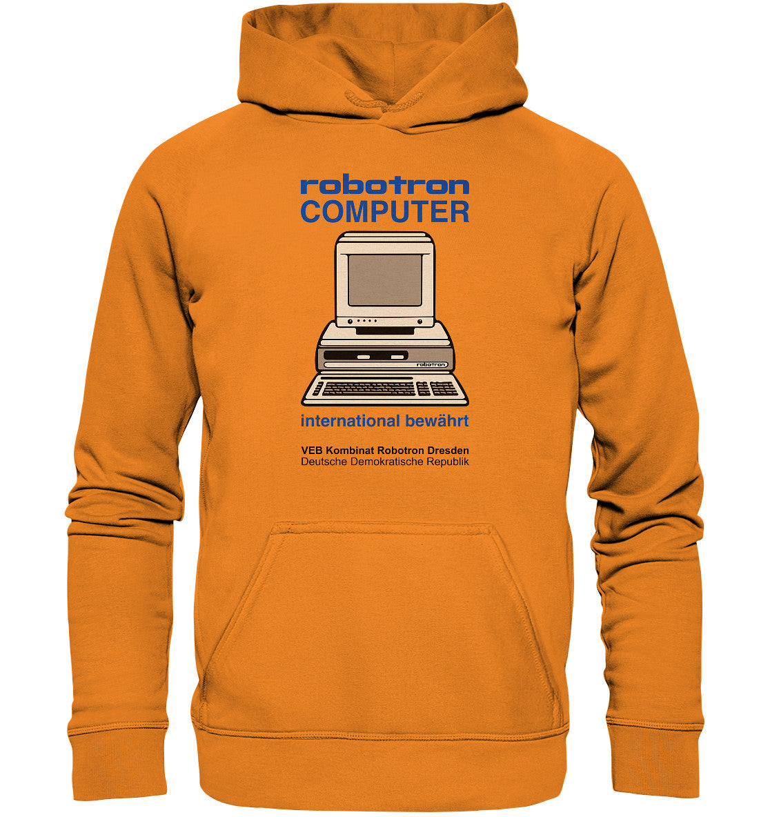 DDR Ostalgie Kapuze / Hoodie Unisex • ROBOTRON COMPUTER DRESDEN