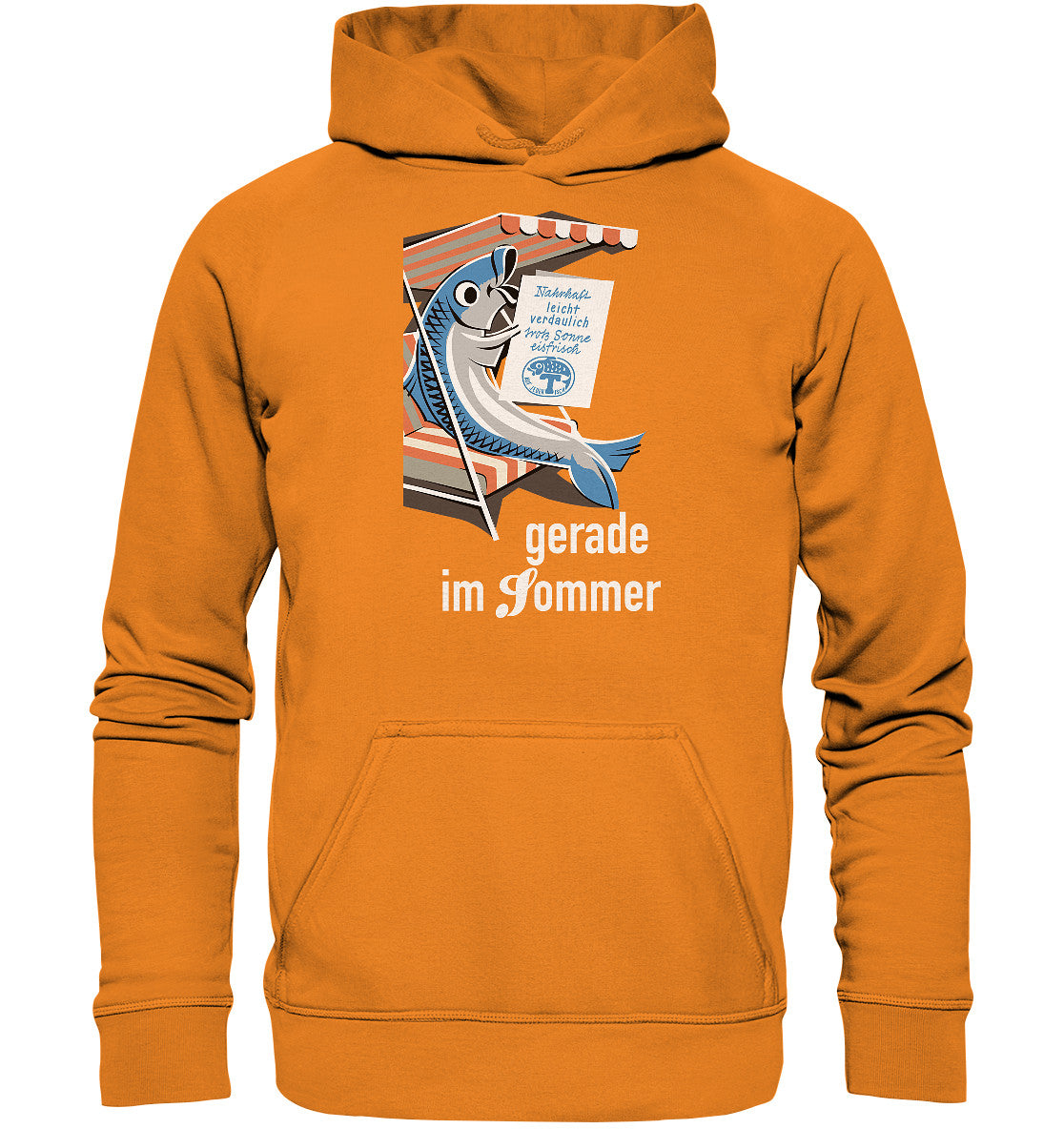 DDR Ostalgie Kapuze / Hoodie Unisex • FISCH, FRISCH AUF JEDEN TISCH - GERADE IM SOMMER