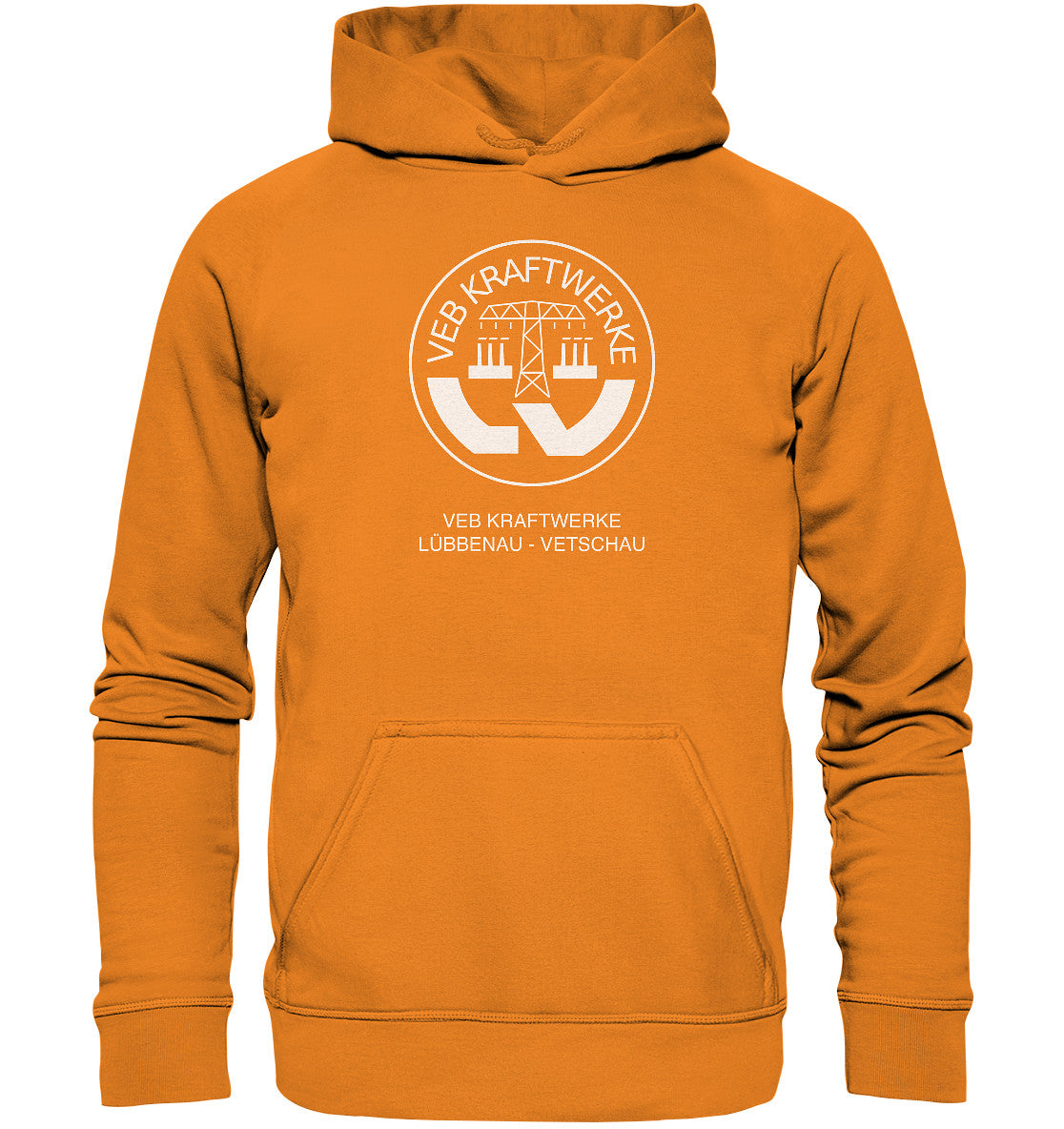 DDR Ostalgie Kapuze / Hoodie Unisex • VEB KRAFTWERKE LÜBBENAU-VETSCHAU