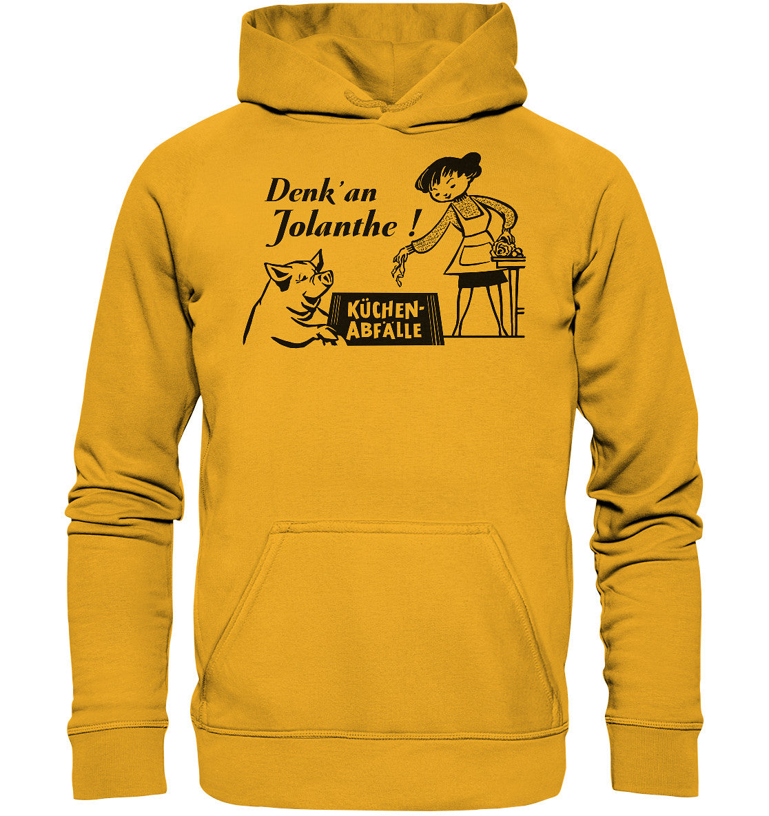 DDR Ostalgie Kapuze / Hoodie Unisex • DENK' AN JOLANTHE! KÜCHENABFÄLLE - ORIGINAL ILLUSTRATION