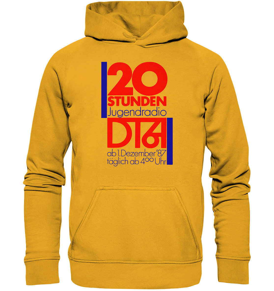 DDR Ostalgie Kapuze / Hoodie Unisex • 20 STUNDEN JUGENDRADIO DT64