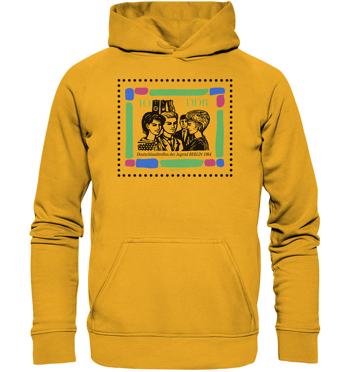 DDR Ostalgie Kapuze / Hoodie Unisex • BRIEFMARKE - DEUTSCHLANDTREFFEN DER JUGEND