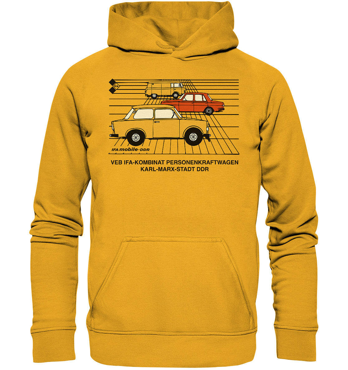 DDR Ostalgie Kapuze / Hoodie Unisex • IFA MOBILE DDR - ORIGINALWERBUNG