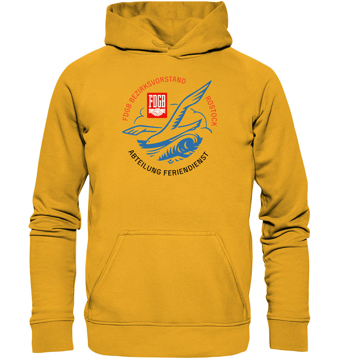 DDR Ostalgie Kapuze / Hoodie Unisex • FDGB FERIENDIENST ROSTOCK