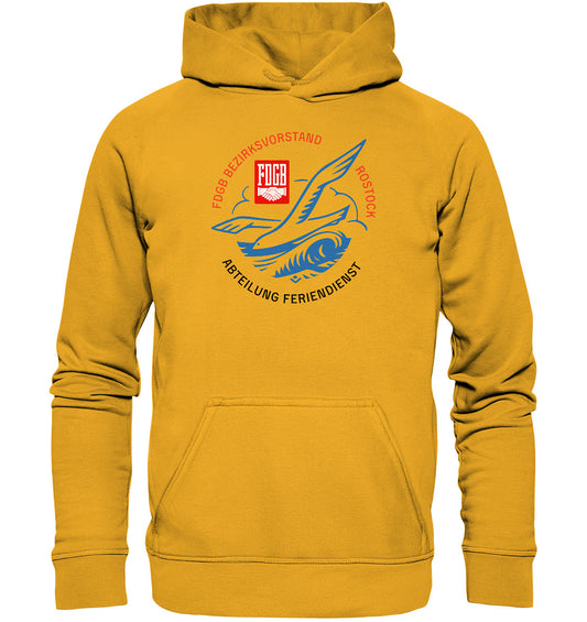 DDR Ostalgie Kapuze / Hoodie Unisex • FDGB FERIENDIENST ROSTOCK
