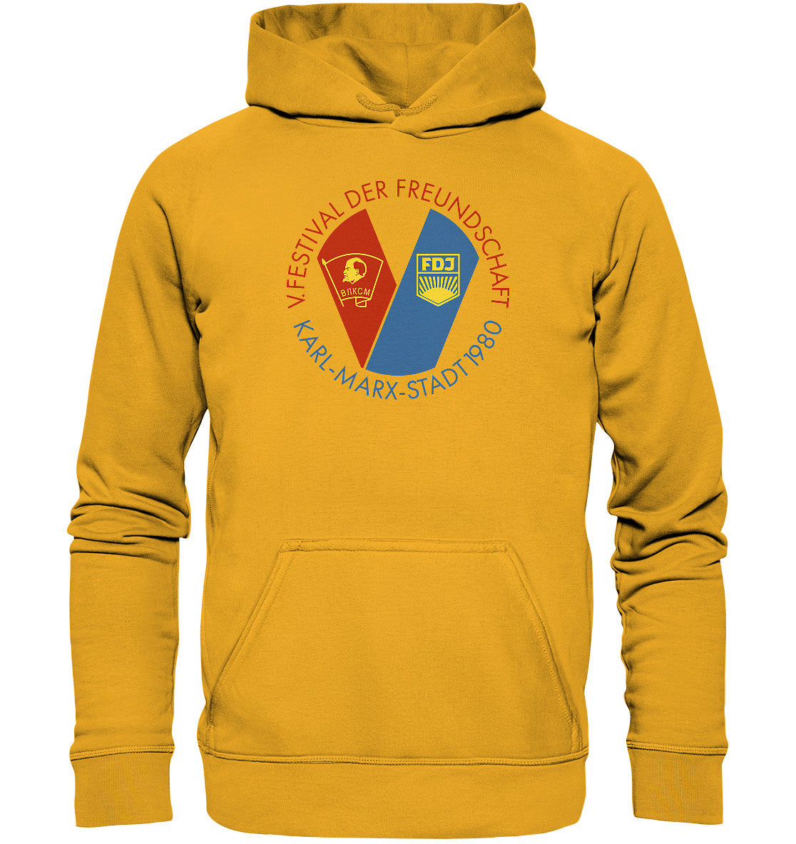 DDR Ostalgie Kapuze / Hoodie Unisex • 5. FESTIVAL DER FREUNDSCHAFT - KARL-MARX-STADT