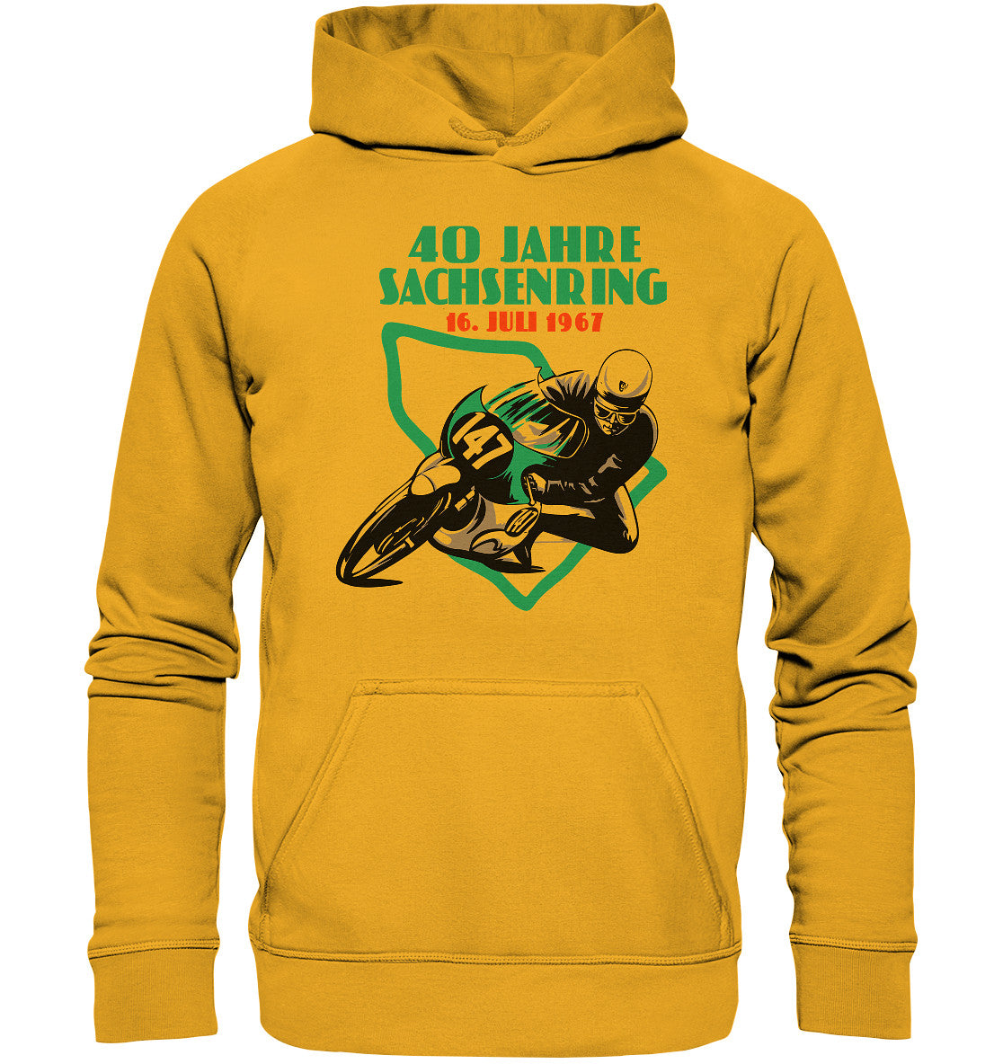 DDR Ostalgie Kapuze / Hoodie Unisex • 40 JAHRE SACHSENRING 1967