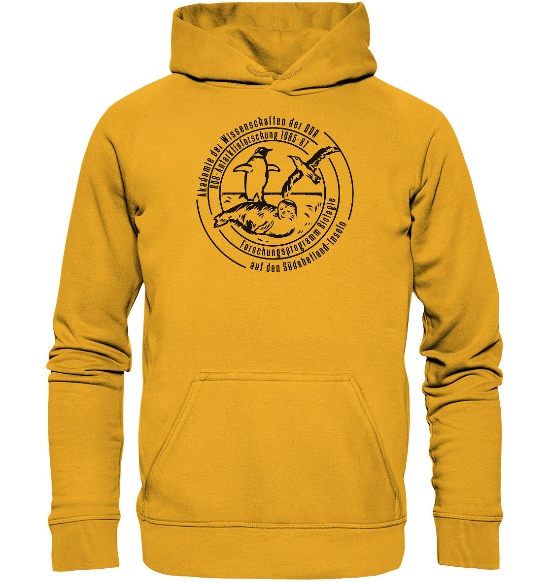 DDR Ostalgie Kapuze / Hoodie Unisex • ANTARKTISFORSCHUNG DER DDR - 1985-1987 - POSTSTEMPEL