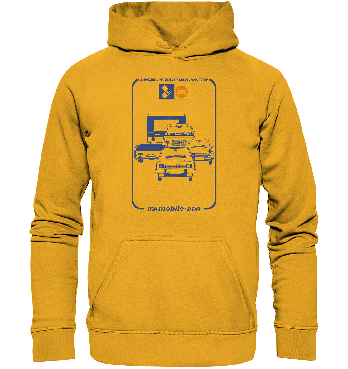 DDR Ostalgie Kapuze / Hoodie Unisex • VEB IFA-KOMBINAT PKW KARL-MARX-STADT