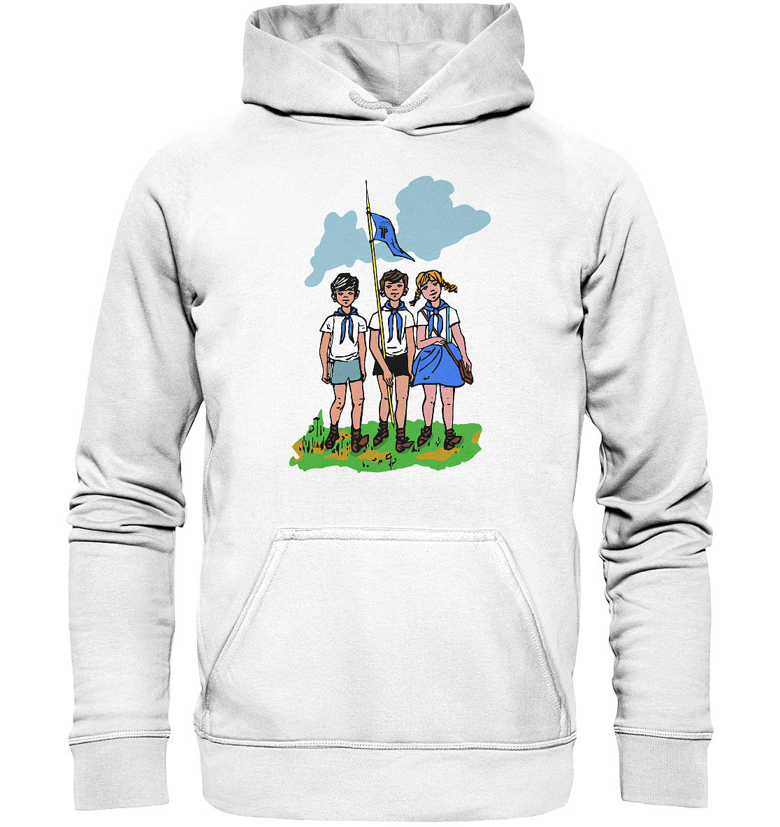 DDR Ostalgie Kapuze / Hoodie Unisex • JUNGE PIONIERE - PIONIERAUSWEIS