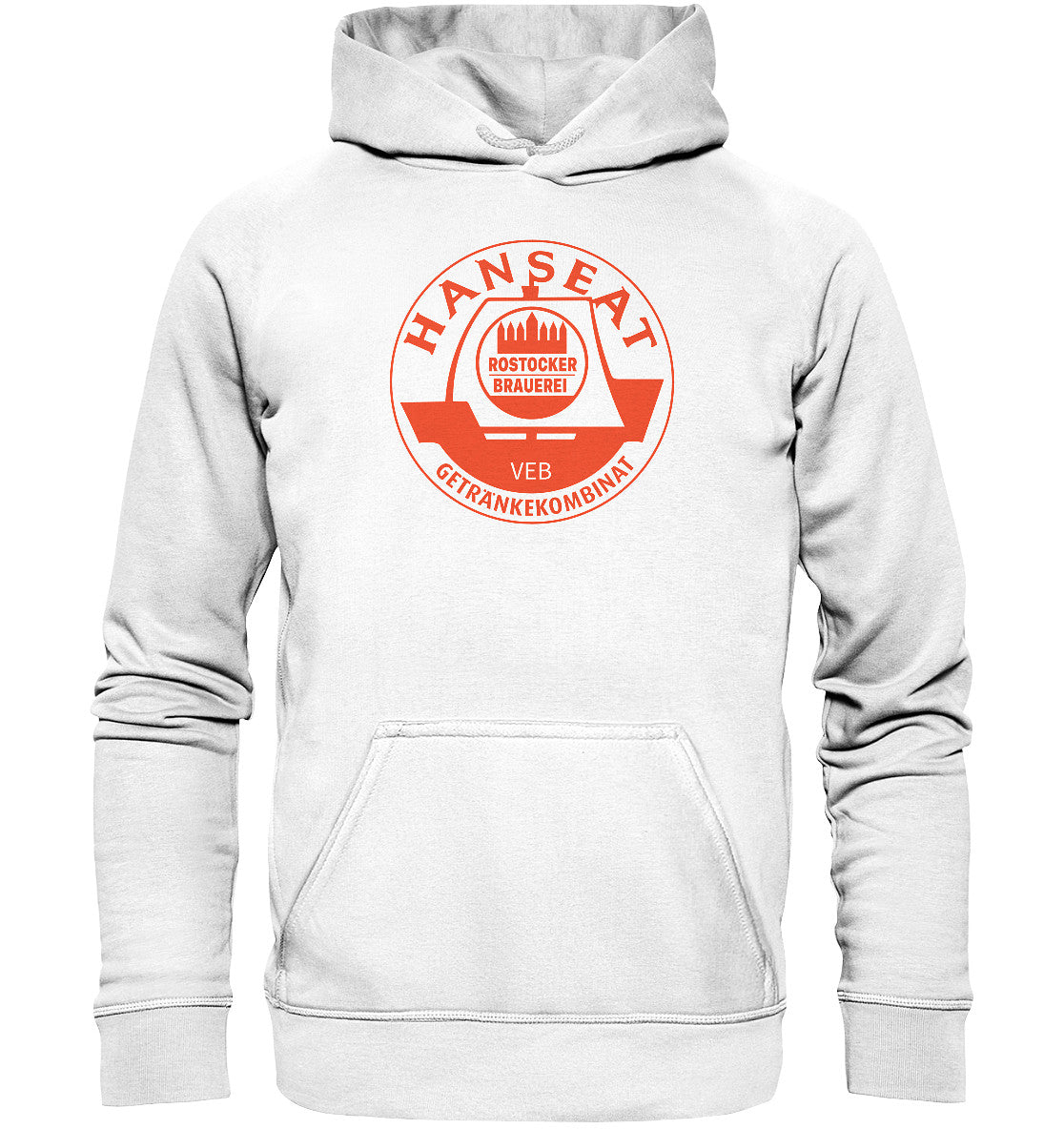 DDR Ostalgie Kapuze / Hoodie Unisex • HANSEAT ROSTOCKER BRAUEREI VEB