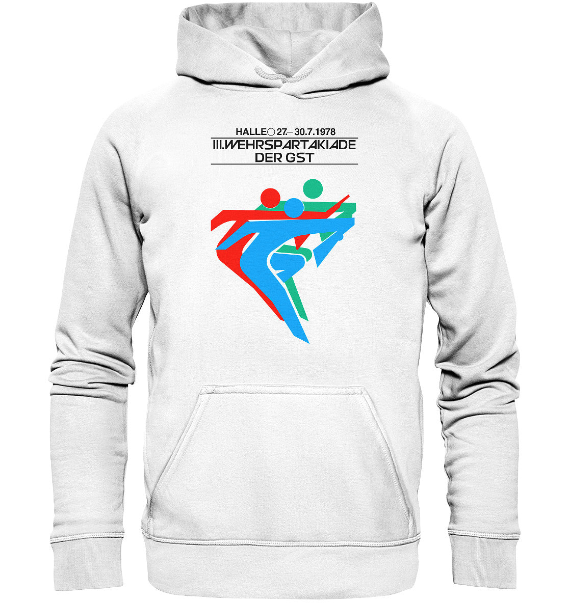 DDR Ostalgie Kapuze / Hoodie Unisex • GST WEHRSPARTAKIADE 1978