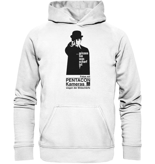 DDR Ostalgie Kapuze / Hoodie Unisex • PENTACON - WISSEN SIE WAS SCHARF IST