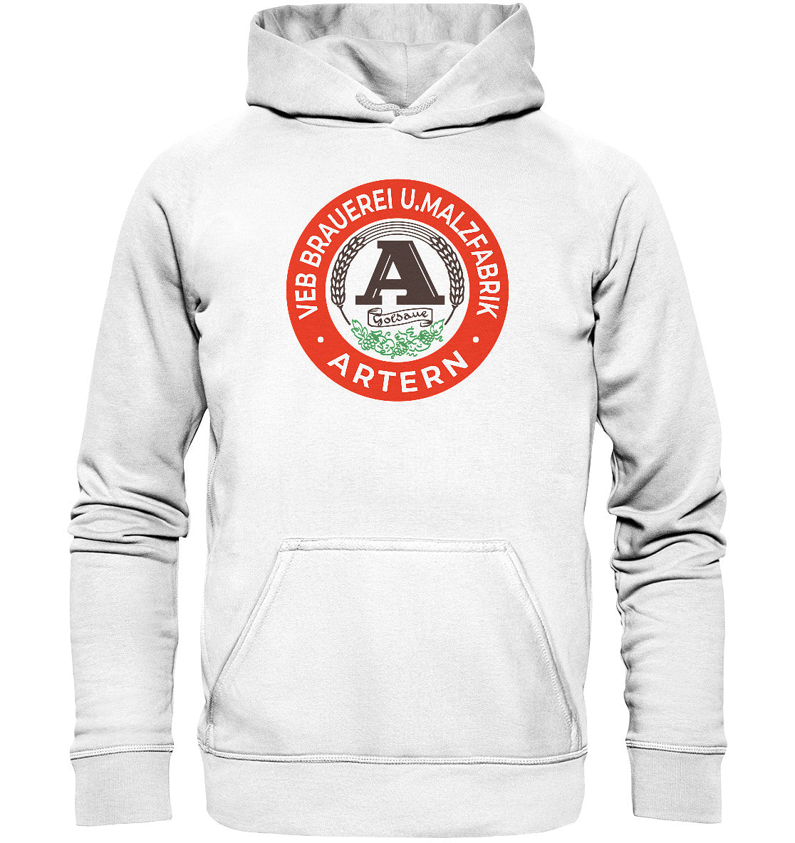 DDR Ostalgie Kapuze / Hoodie Unisex • VEB BRAUEREI ARTERN GOLDAUE