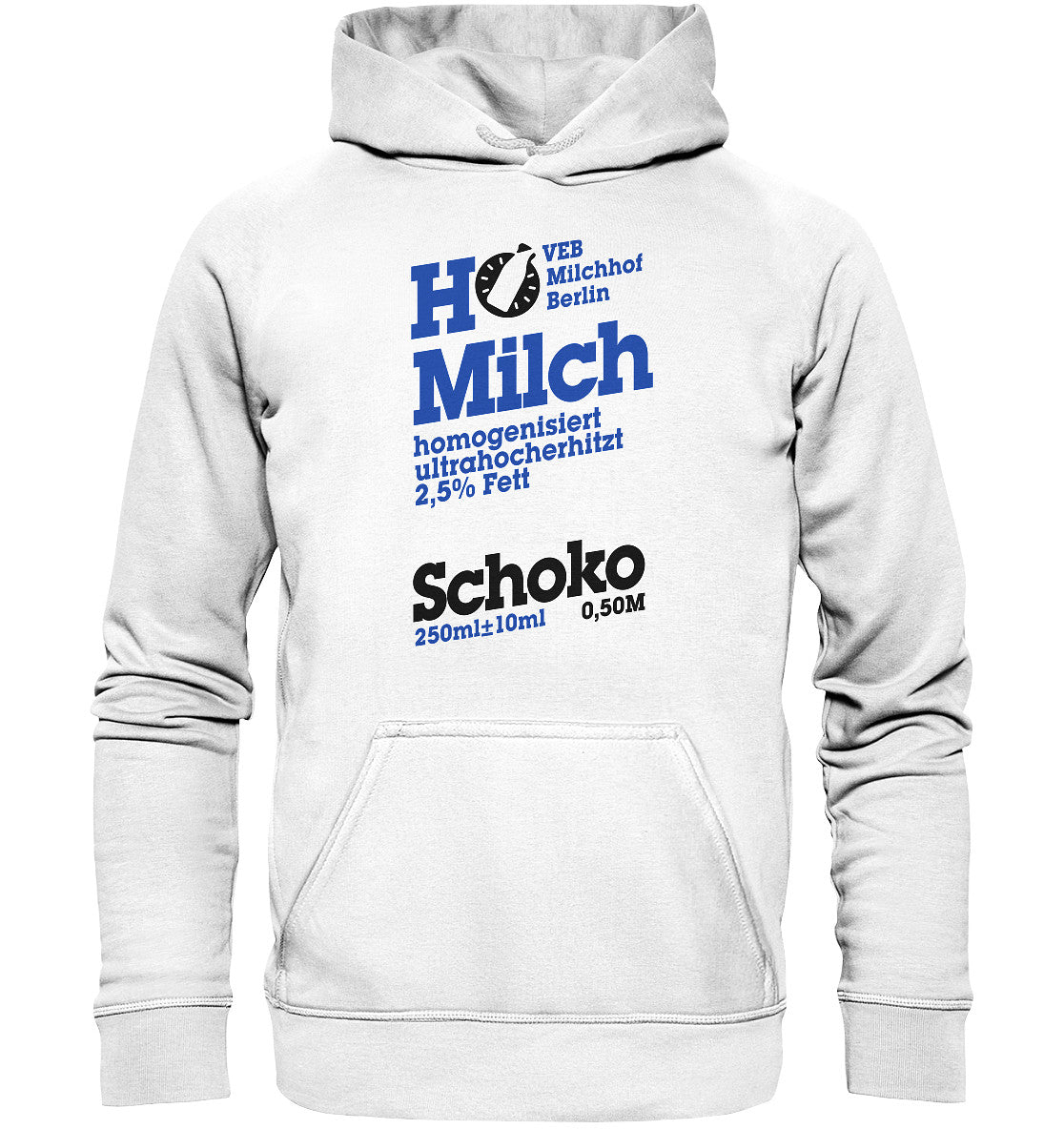 DDR Ostalgie Kapuze / Hoodie Unisex • VEB MILCHHOF BERLIN - hell