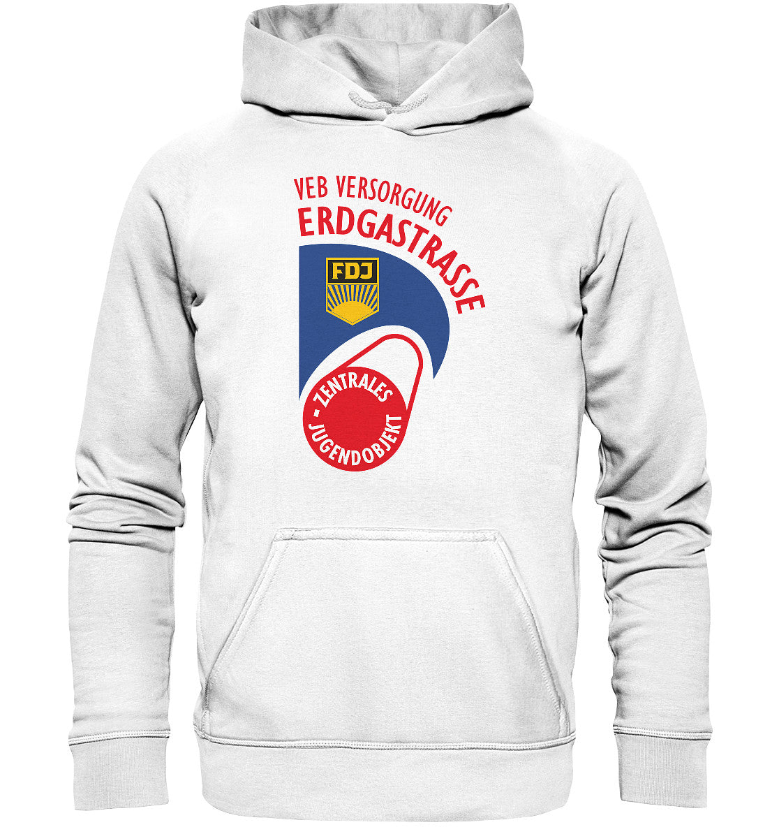 DDR Ostalgie Kapuze / Hoodie Unisex • VEB VERSORGUNG ERDGASTRASSE