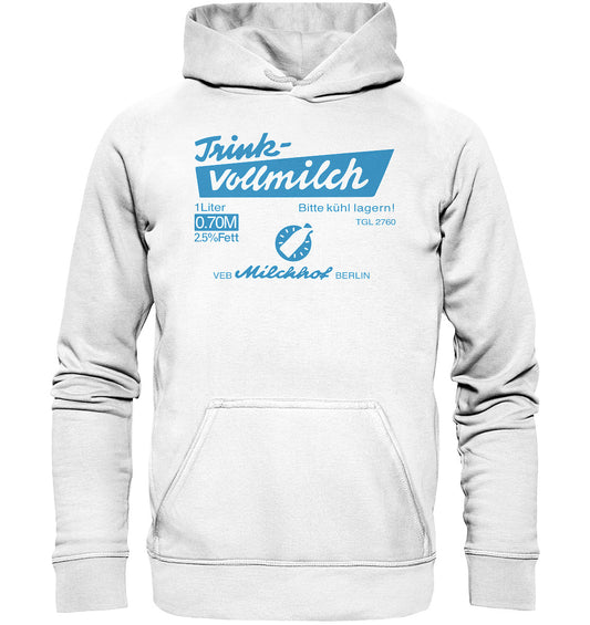 DDR Ostalgie Kapuze / Hoodie Unisex • TRINK-VOLLMILCH - hell