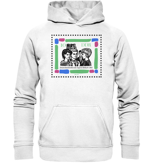DDR Ostalgie Kapuze / Hoodie Unisex • BRIEFMARKE - DEUTSCHLANDTREFFEN DER JUGEND