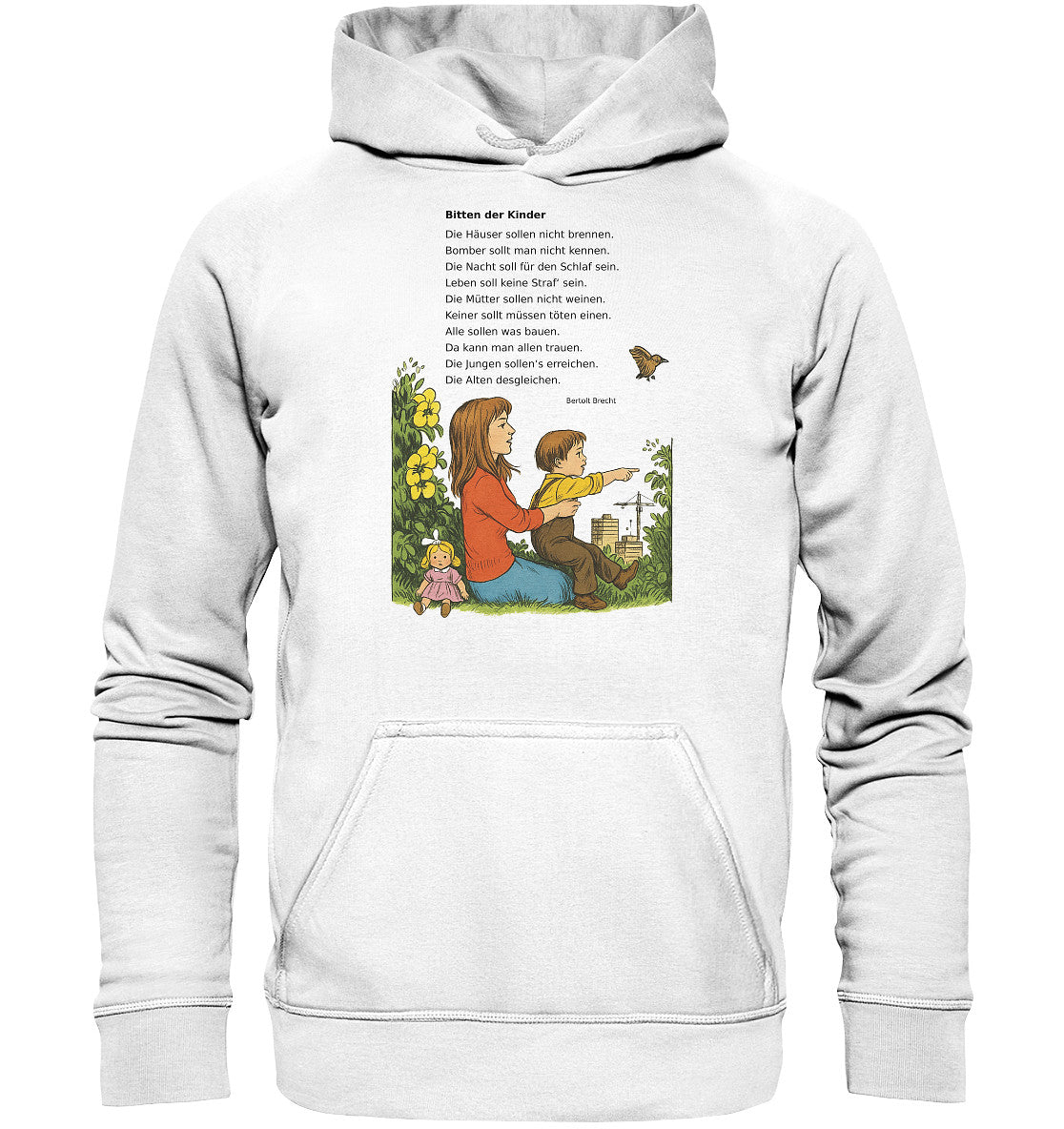 DDR Ostalgie Kapuze / Hoodie Unisex • BITTEN DER KINDER - UNSERE FIBEL