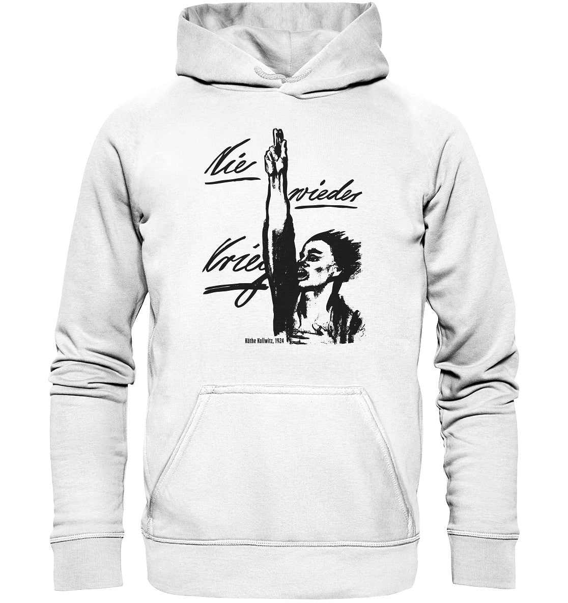 DDR Ostalgie Kapuze / Hoodie Unisex • NIE WIEDER KRIEG - KÄTHE KOLLWITZ