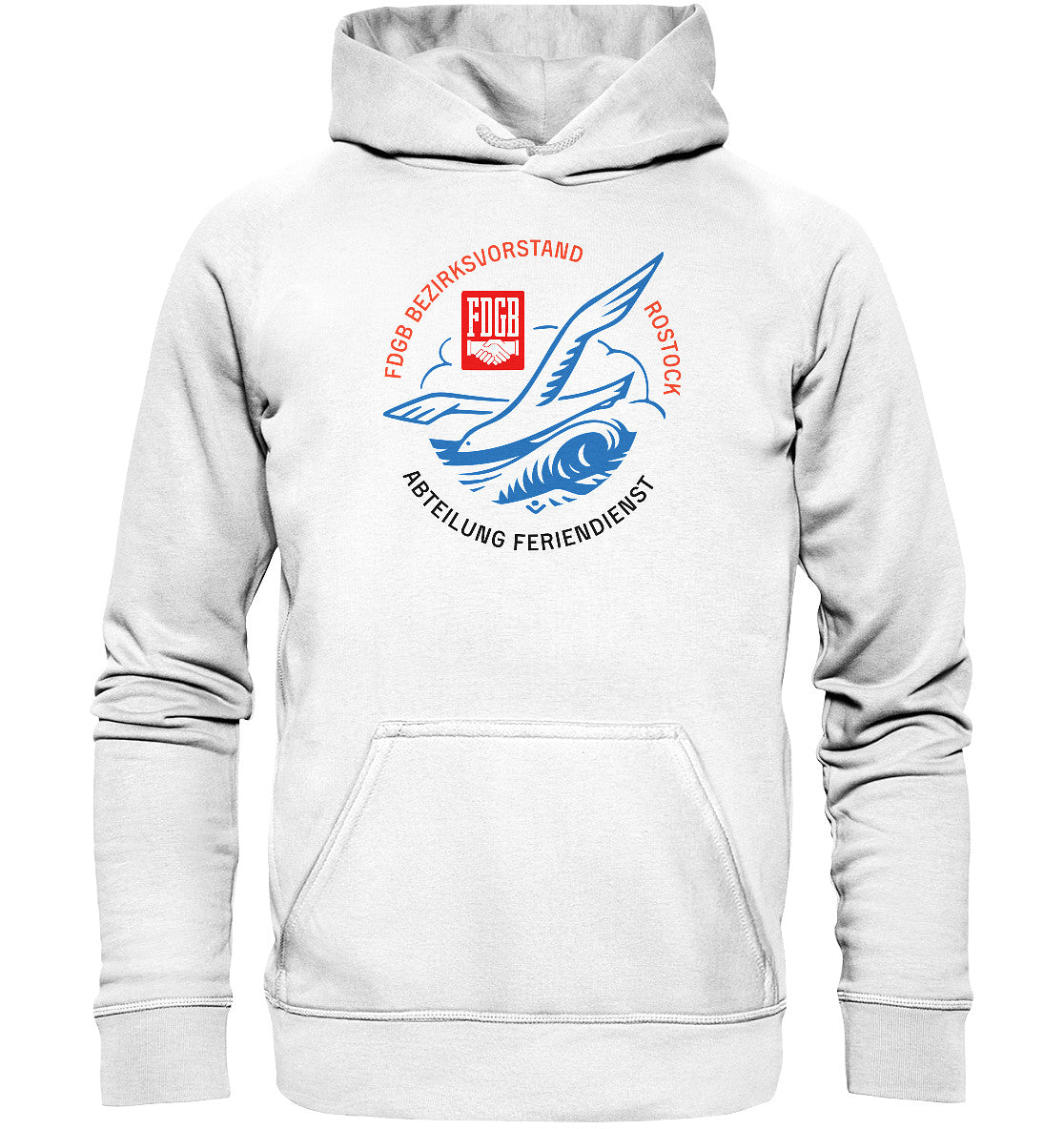 DDR Ostalgie Kapuze / Hoodie Unisex • FDGB FERIENDIENST ROSTOCK