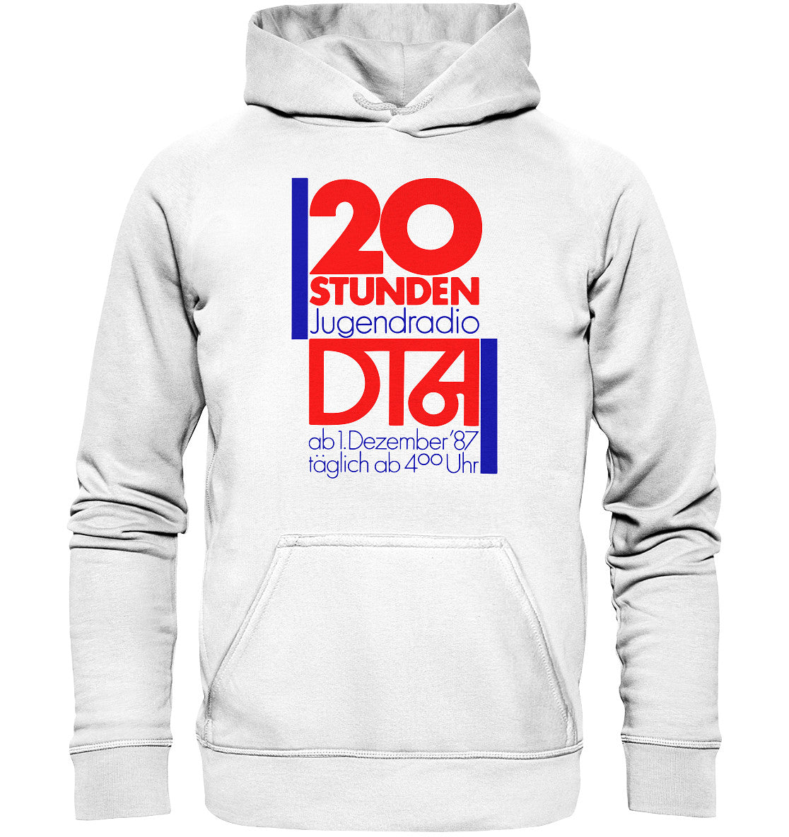 DDR Ostalgie Kapuze / Hoodie Unisex • 20 STUNDEN JUGENDRADIO DT64