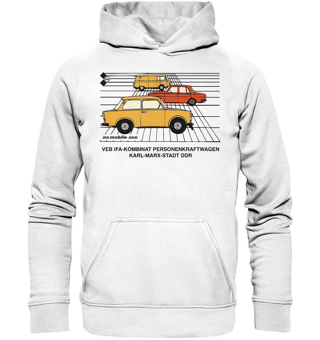 DDR Ostalgie Kapuze / Hoodie Unisex • IFA MOBILE DDR - ORIGINALWERBUNG