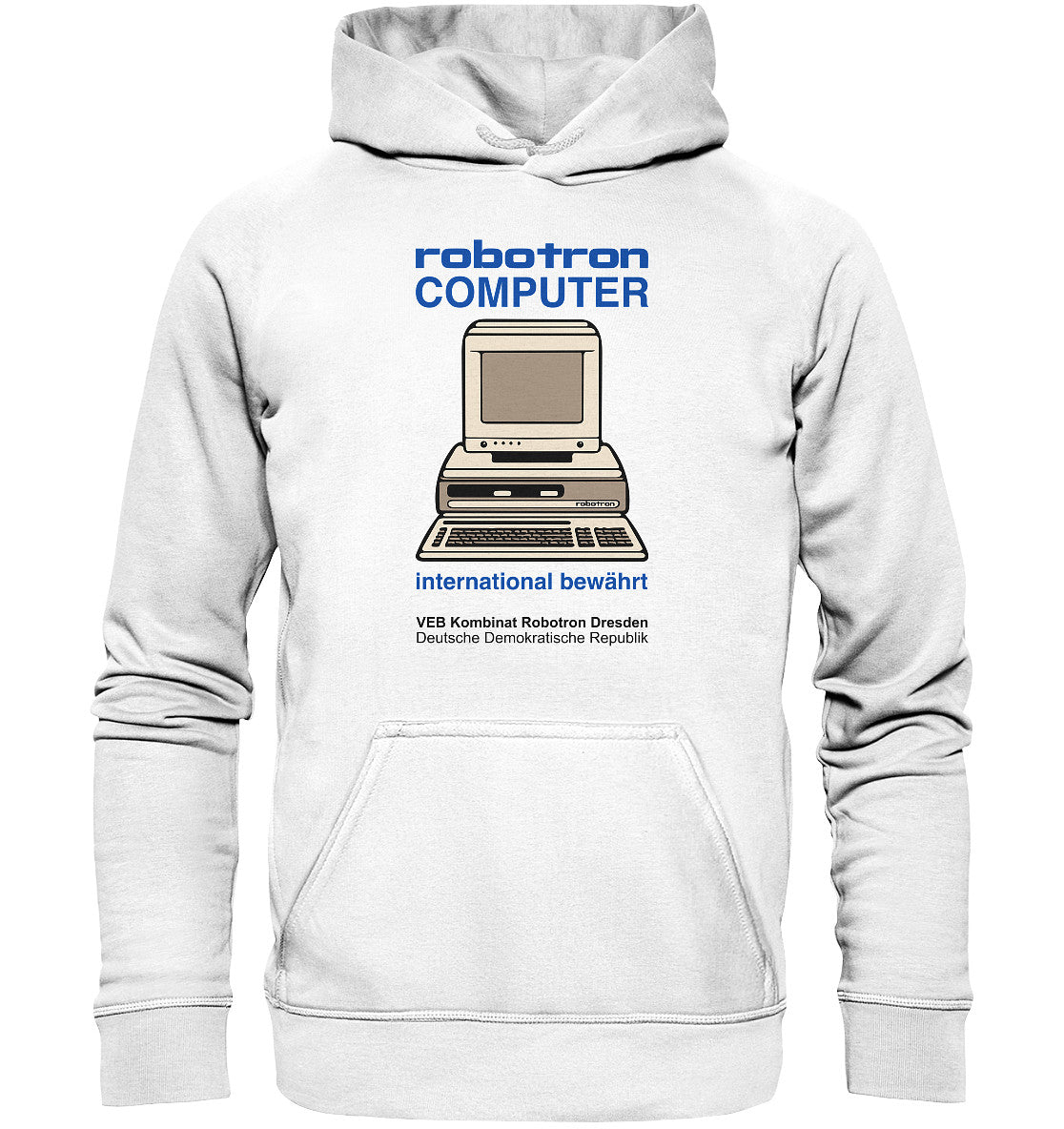 DDR Ostalgie Kapuze / Hoodie Unisex • ROBOTRON COMPUTER DRESDEN
