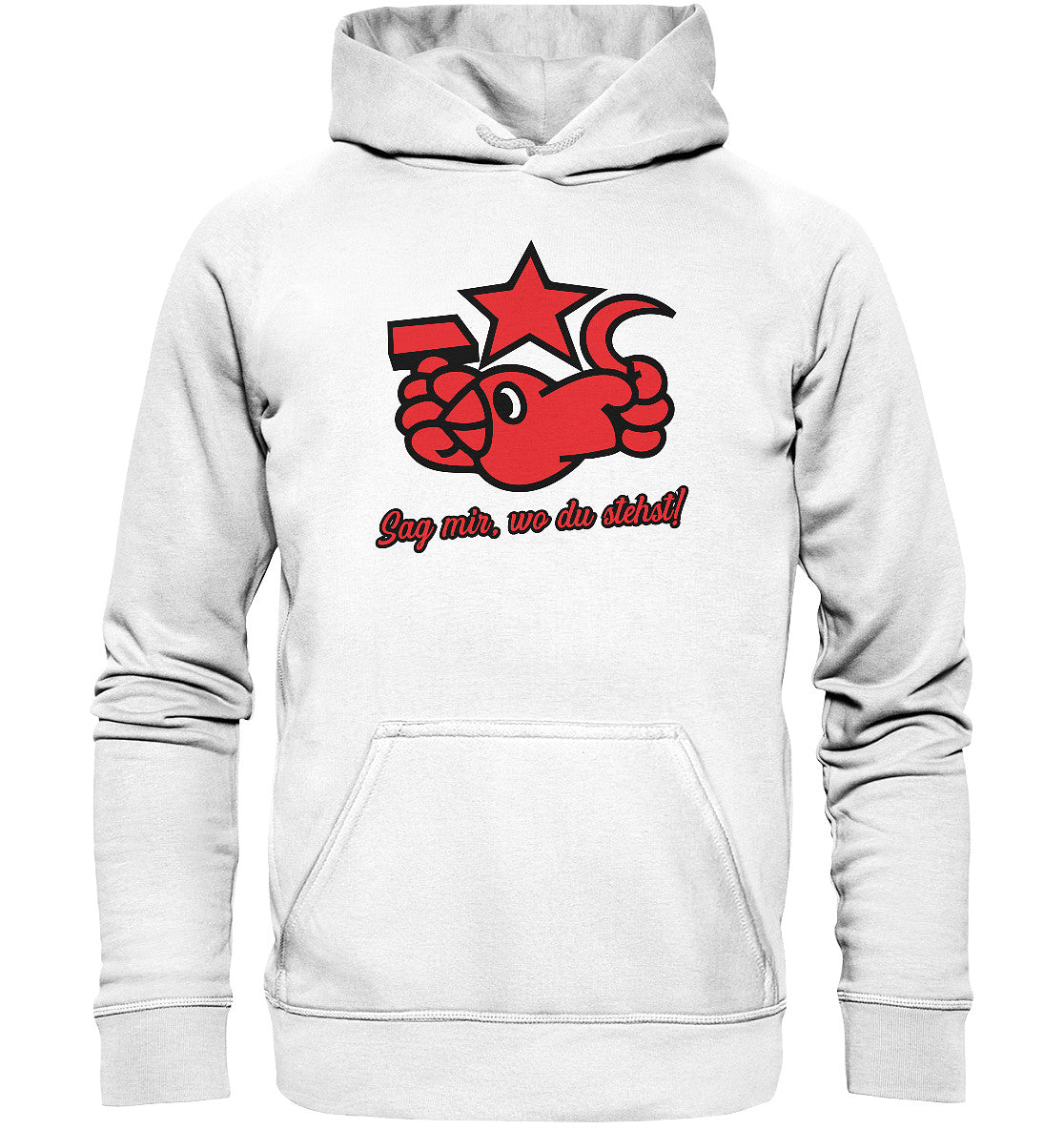 DDR Ostalgie Kapuze / Hoodie Unisex • OKTOBERKLUB - SAG MIR, WO DU STEHST!