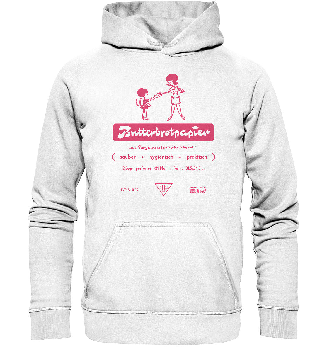 DDR Ostalgie Kapuze / Hoodie Unisex • DDR-BUTTERBROTPAPIER