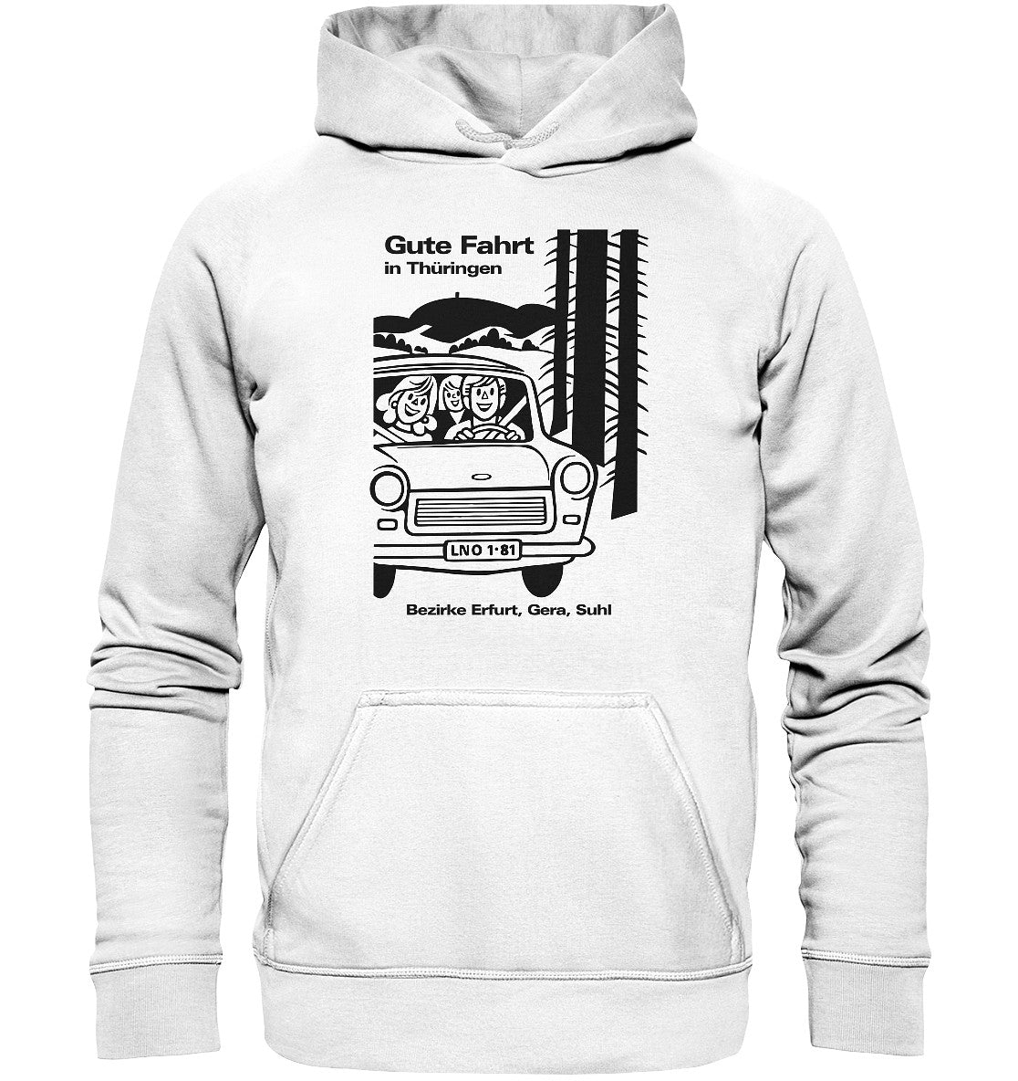 DDR Ostalgie Kapuze / Hoodie Unisex • GUTE FAHRT IN THÜRINGEN