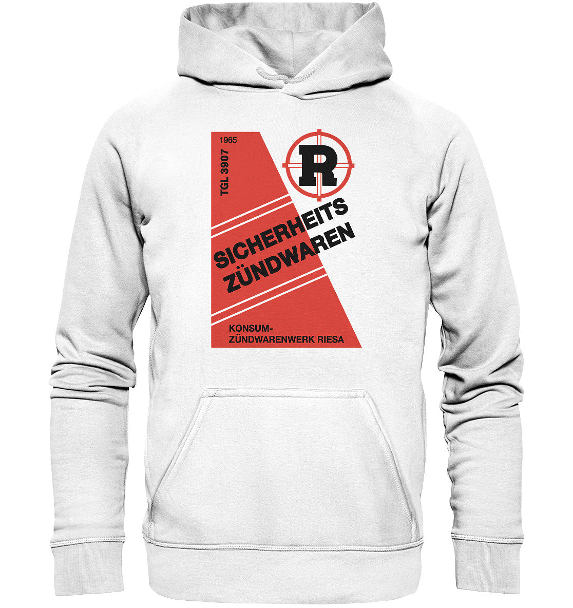 DDR Ostalgie Kapuze / Hoodie Unisex • RIESA SICHERHEITSZÜNDWAREN