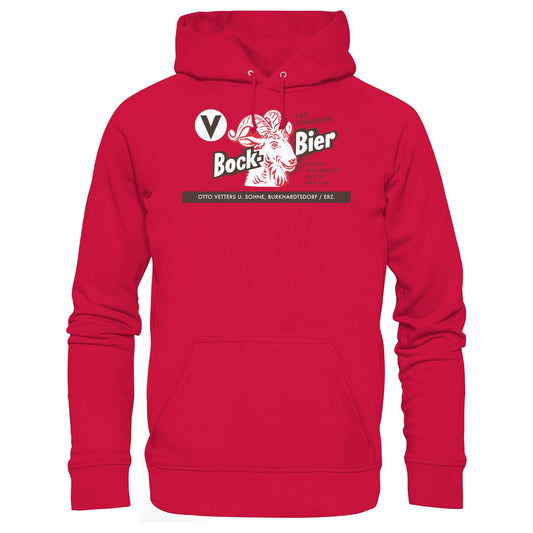 DDR Ostalgie Kapuze / Hoodie Unisex • BOCKBIER - OTTO VETTERS ERZGEBIRGE
