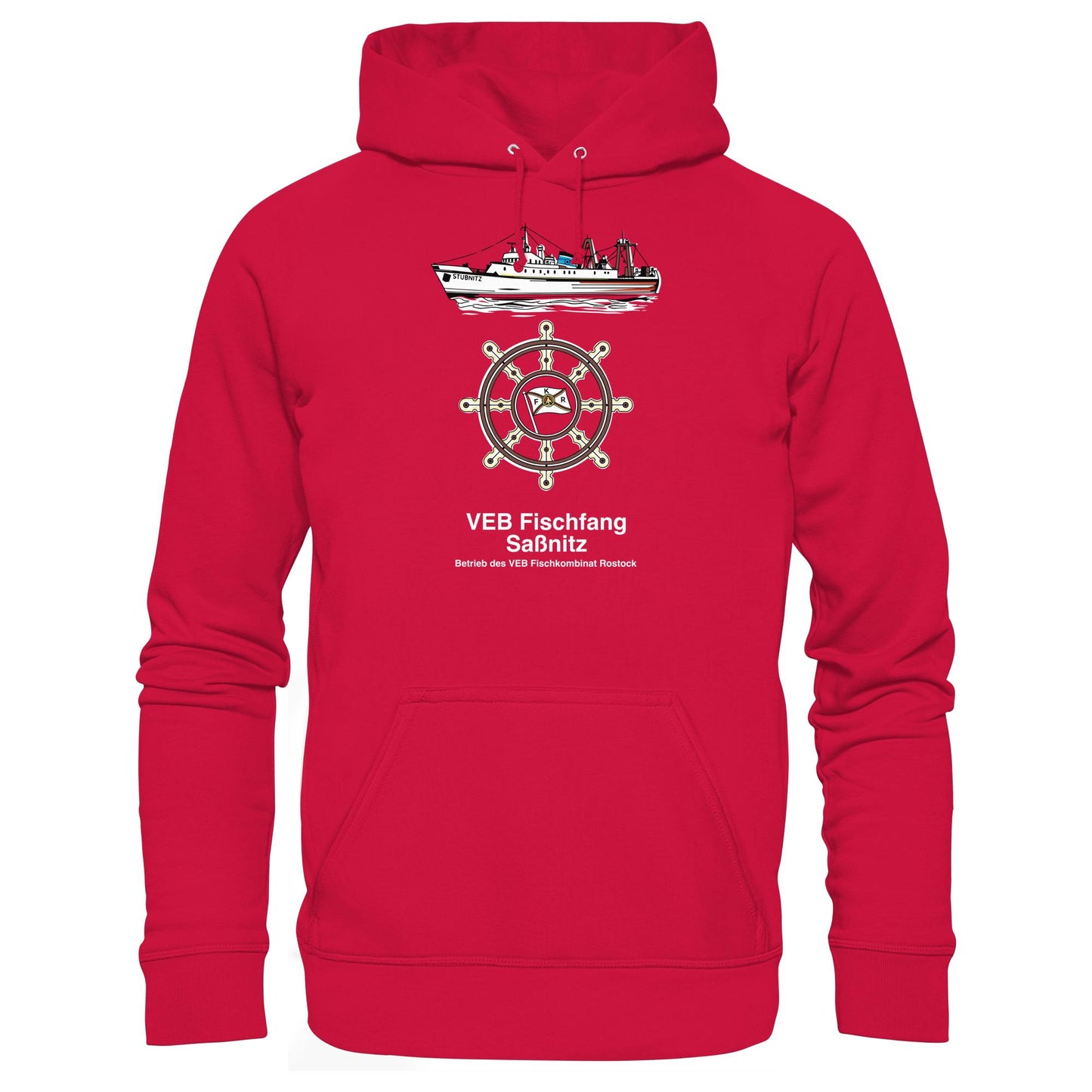 DDR Ostalgie Kapuze / Hoodie Unisex •  VEB FISCHFANG SASSNITZ
