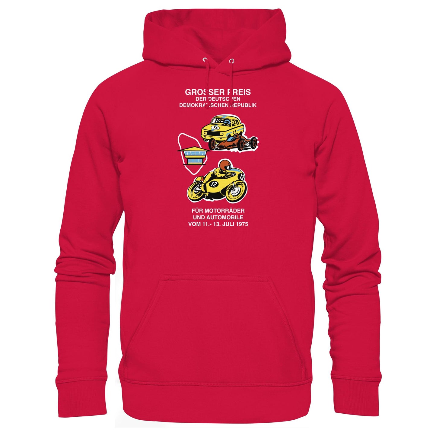 DDR Ostalgie Kapuze / Hoodie Unisex • GROSSER PREIS DER DDR 1975