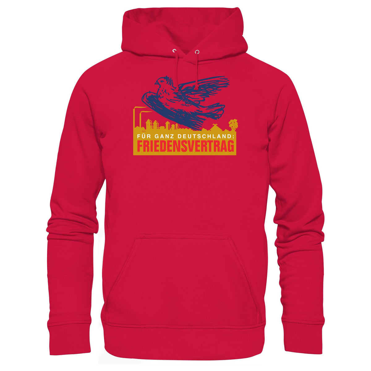 DDR Ostalgie Kapuze / Hoodie Unisex • FRIEDENSVERTRAG FÜR GANZ DEUTSCHLAND (ORIGINAL-PIN)