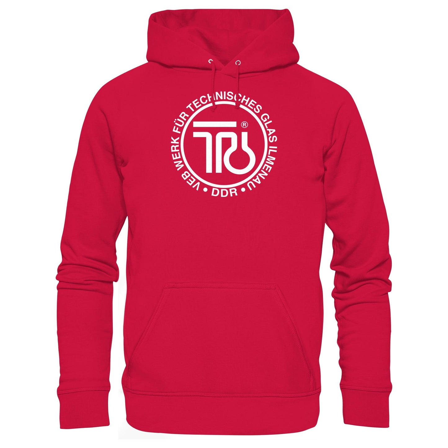 DDR Ostalgie Kapuze / Hoodie Unisex • VEB WERK FÜR TECHNISCHES GLAS ILMENAU