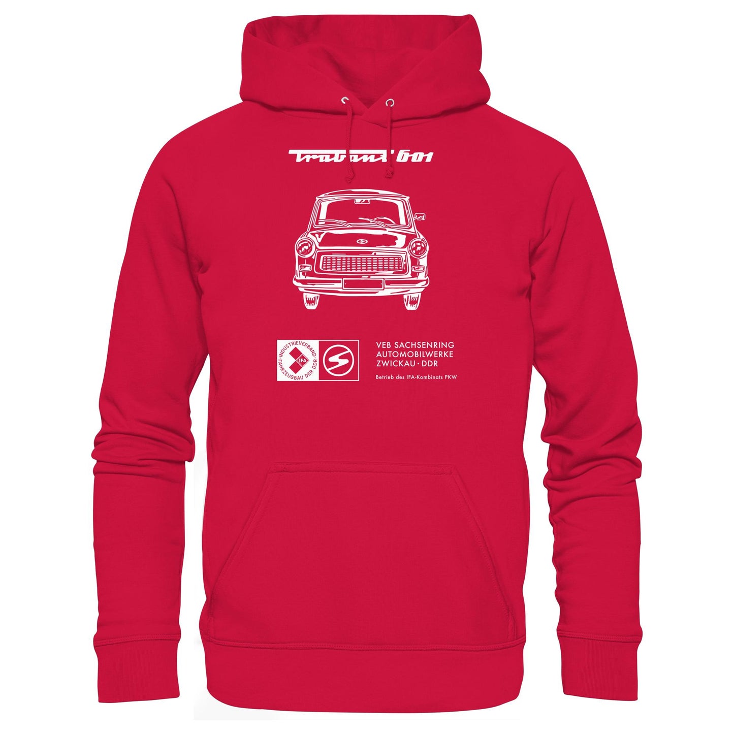 DDR Ostalgie Kapuze / Hoodie Unisex • TRABANT 601 (ORIGINAL TITEL BETRIEBSANLEITUNG)