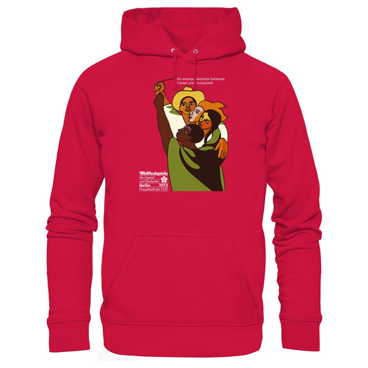 DDR Ostalgie Kapuze / Hoodie Unisex • FÜR FRIEDEN UND FREUNDSCHAFT - ORIGINALPOSTER WELTFESTSPIELE BERLIN 1973