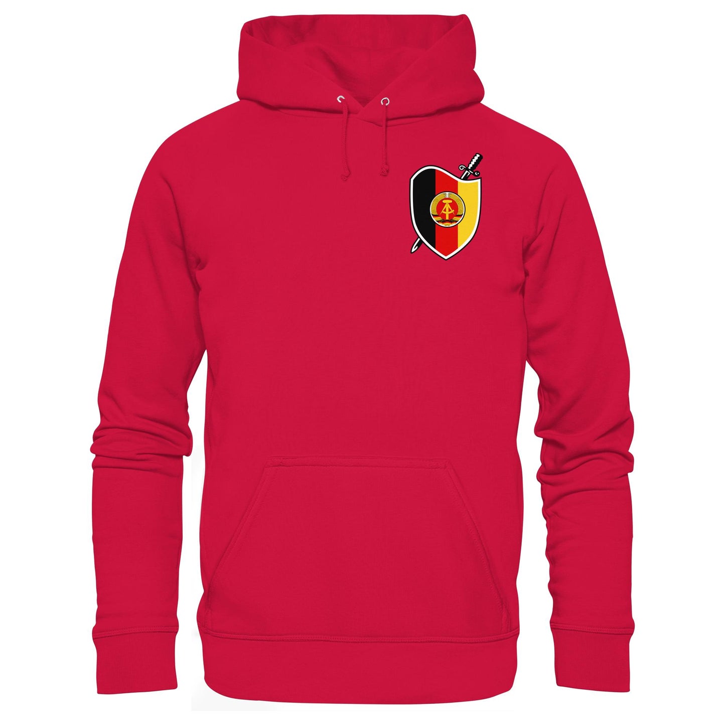 DDR Ostalgie Kapuze / Hoodie Unisex • SIGNÉ STAATSSICHERHEIT (BRUST)