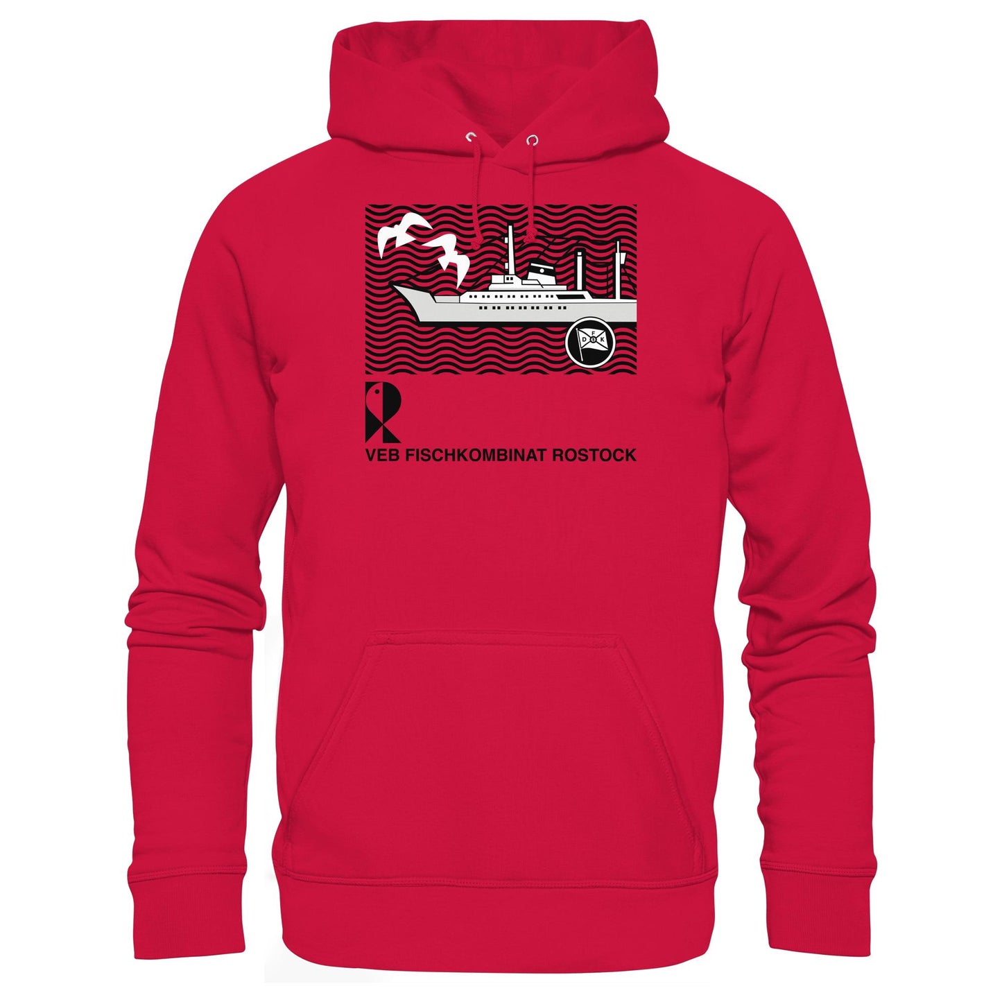 DDR Ostalgie Kapuze / Hoodie Unisex •  VEB FISCHKOMBINAT ROSTOCK