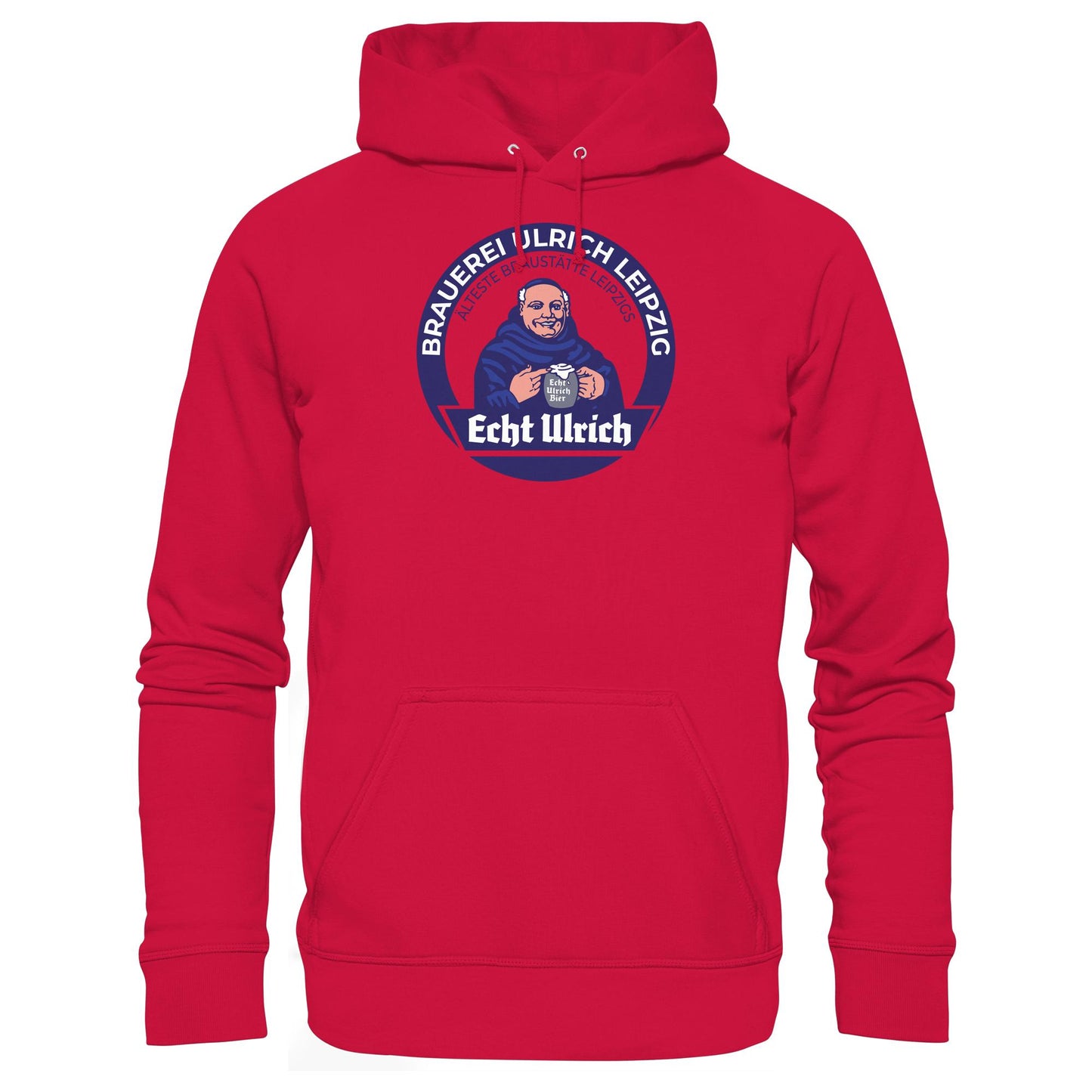 DDR Ostalgie Kapuze / Hoodie Unisex • ECHT ULRICH BIER LEIPZIG (ORIGINAL BIERDECKEL)