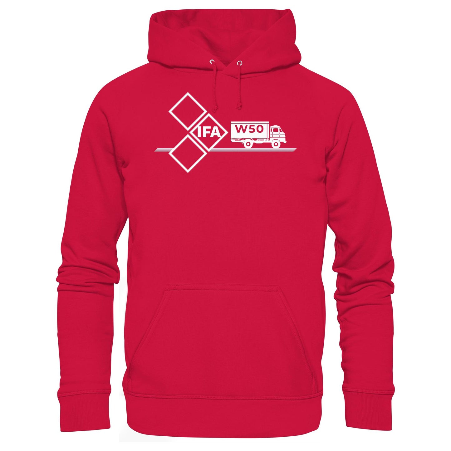 DDR Ostalgie Kapuze / Hoodie Unisex • IFA W50 (ORIGINAL SCHILD)