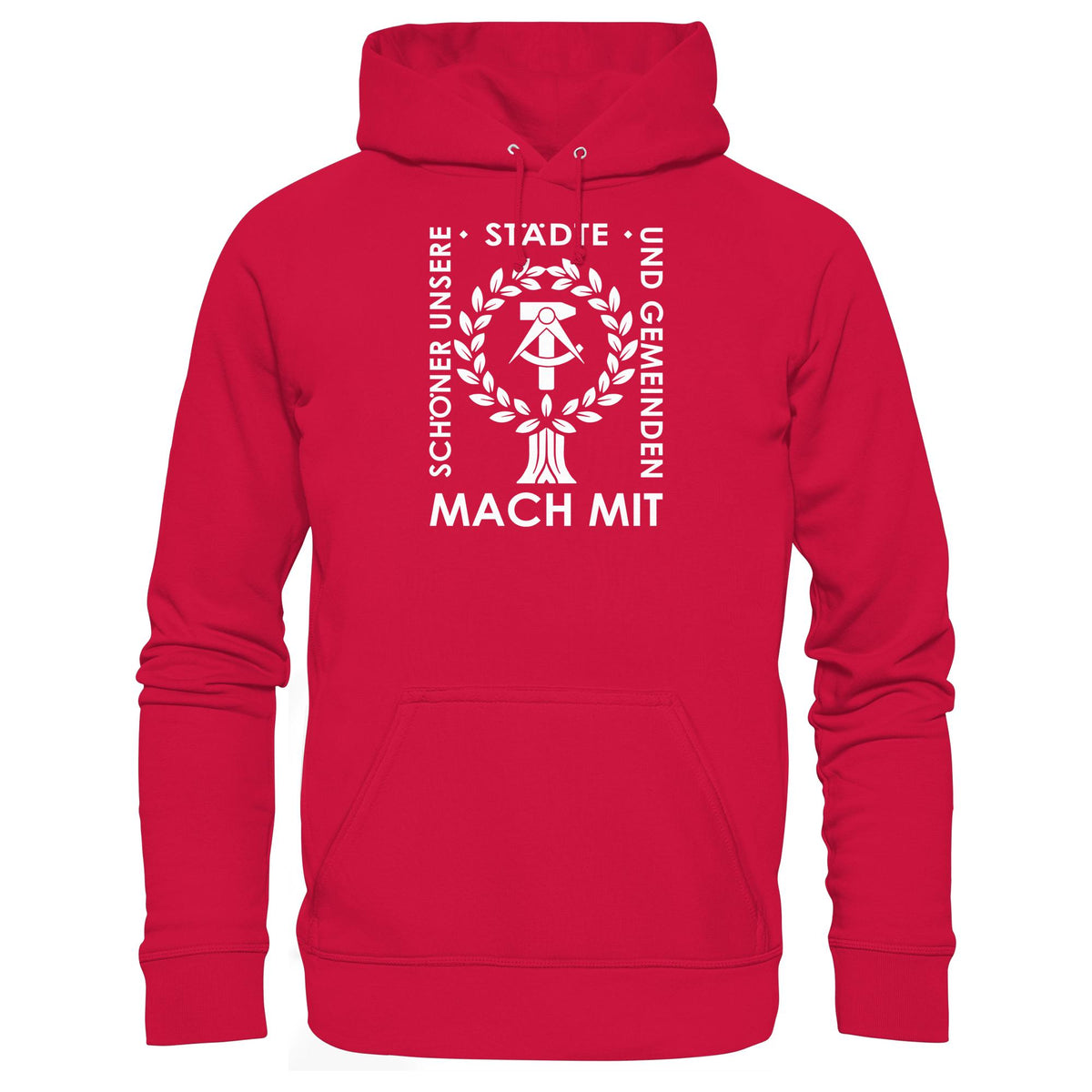 DDR Ostalgie Kapuze / Hoodie Unisex • SCHÖNER UNSERE STÄDTE - DUNKEL